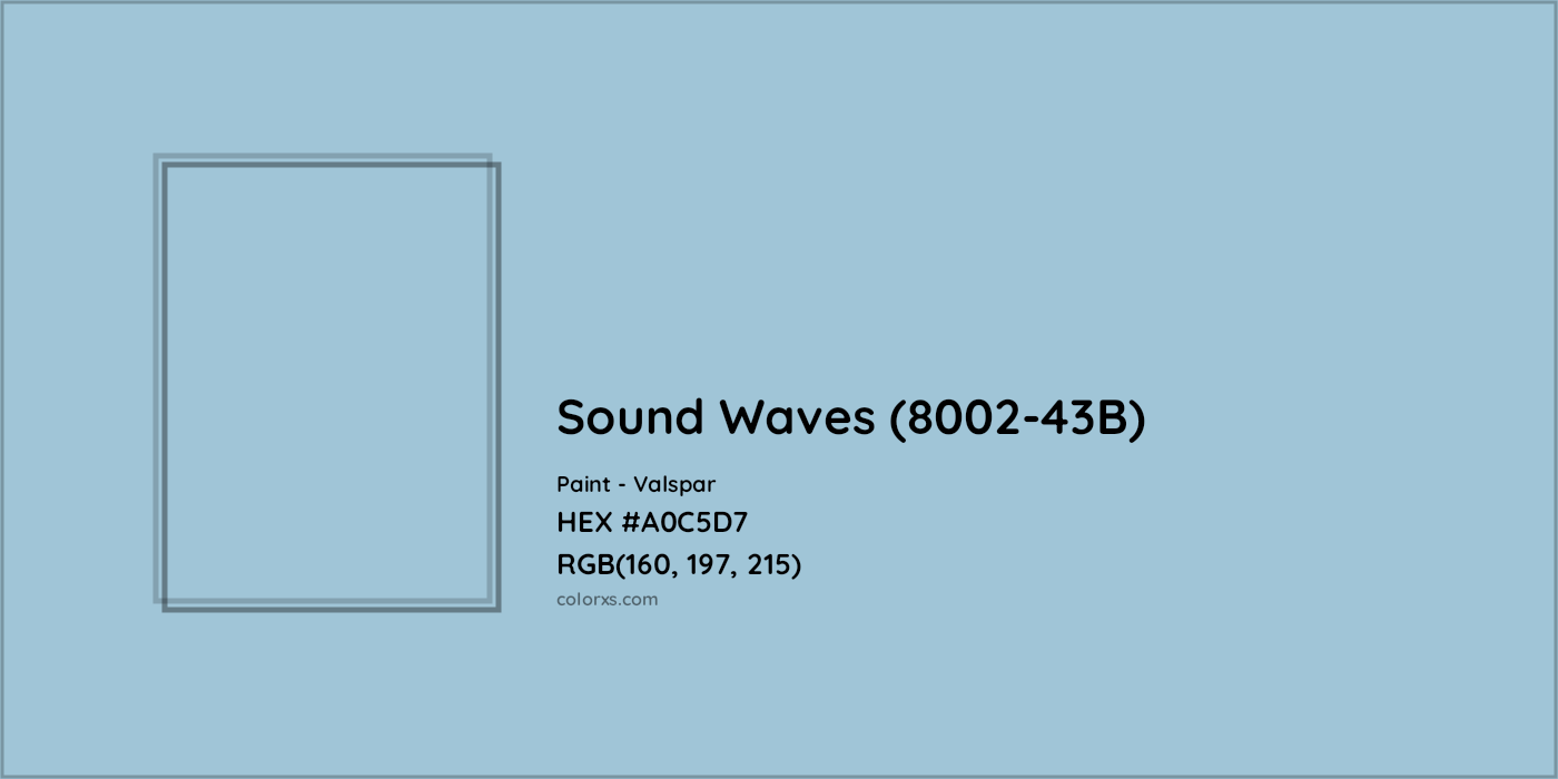 HEX #A0C5D7 Sound Waves (8002-43B) Paint Valspar - Color Code