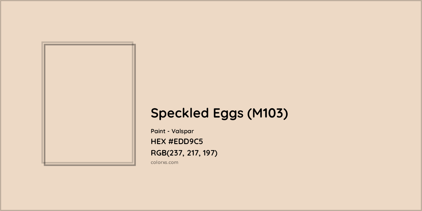 HEX #EDD9C5 Speckled Eggs (M103) Paint Valspar - Color Code
