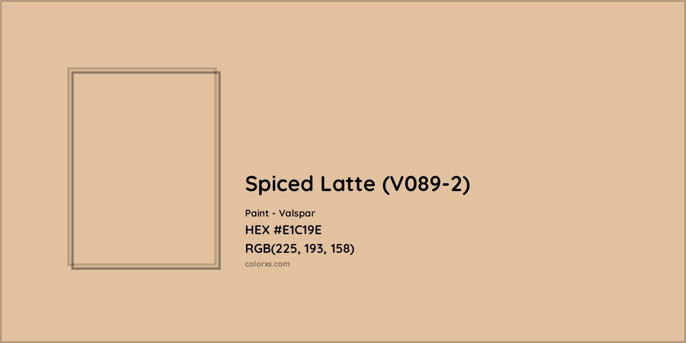HEX #E1C19E Spiced Latte (V089-2) Paint Valspar - Color Code