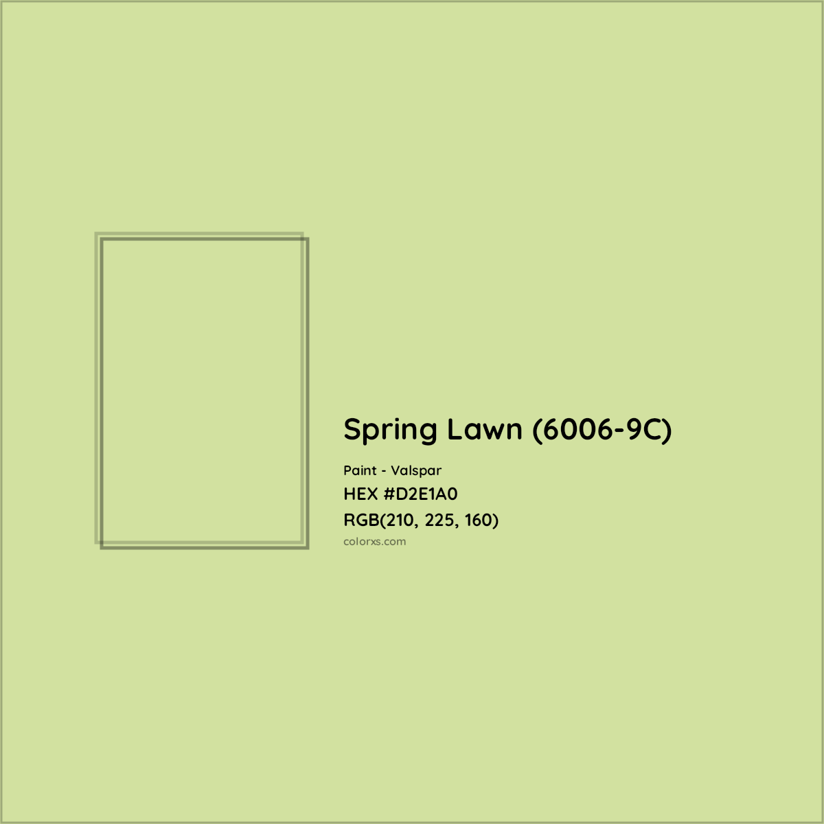 HEX #D2E1A0 Spring Lawn (6006-9C) Paint Valspar - Color Code