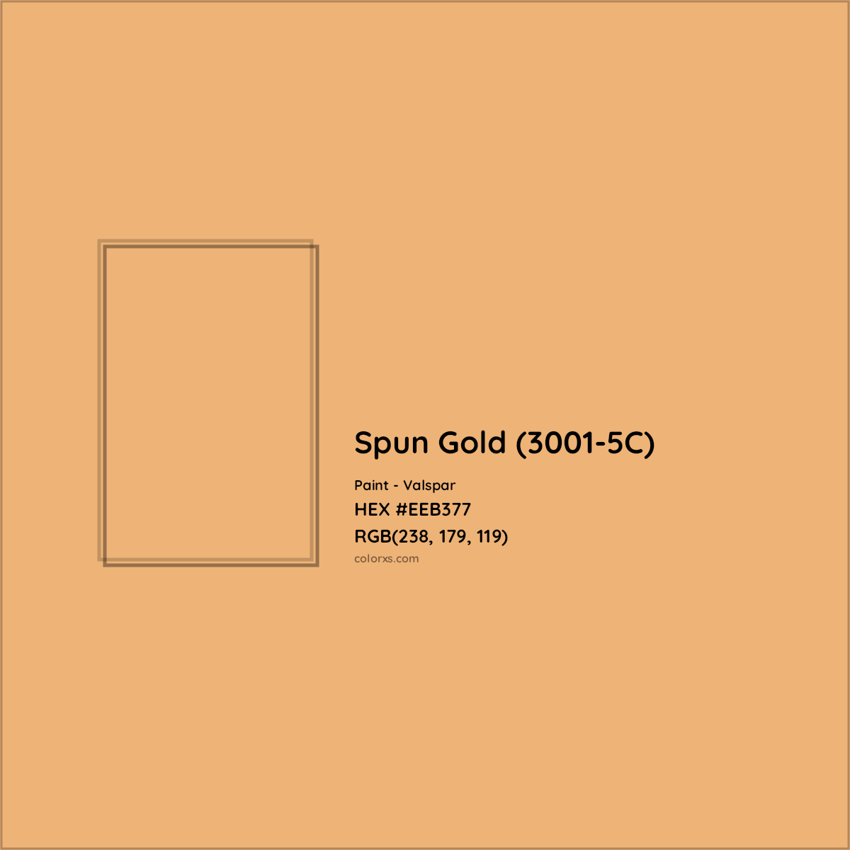 HEX #EEB377 Spun Gold (3001-5C) Paint Valspar - Color Code