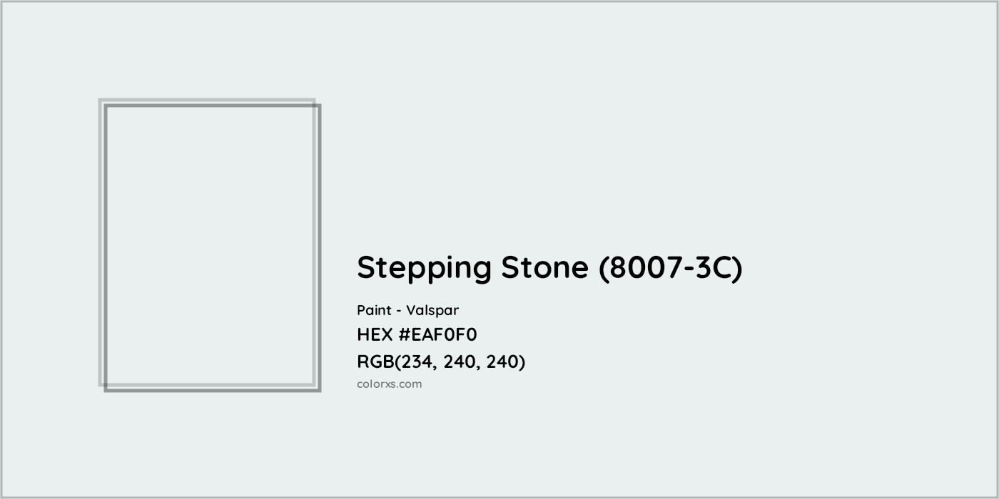 HEX #EAF0F0 Stepping Stone (8007-3C) Paint Valspar - Color Code