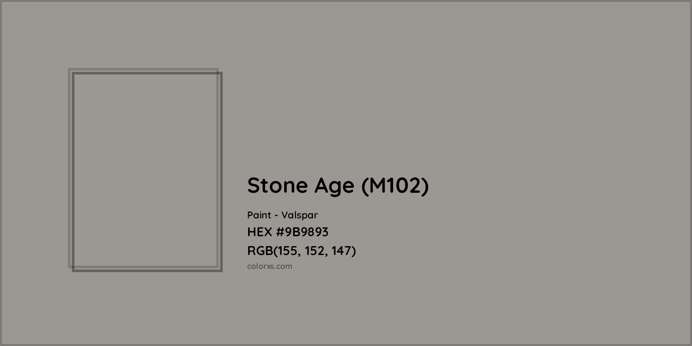 HEX #9B9893 Stone Age (M102) Paint Valspar - Color Code