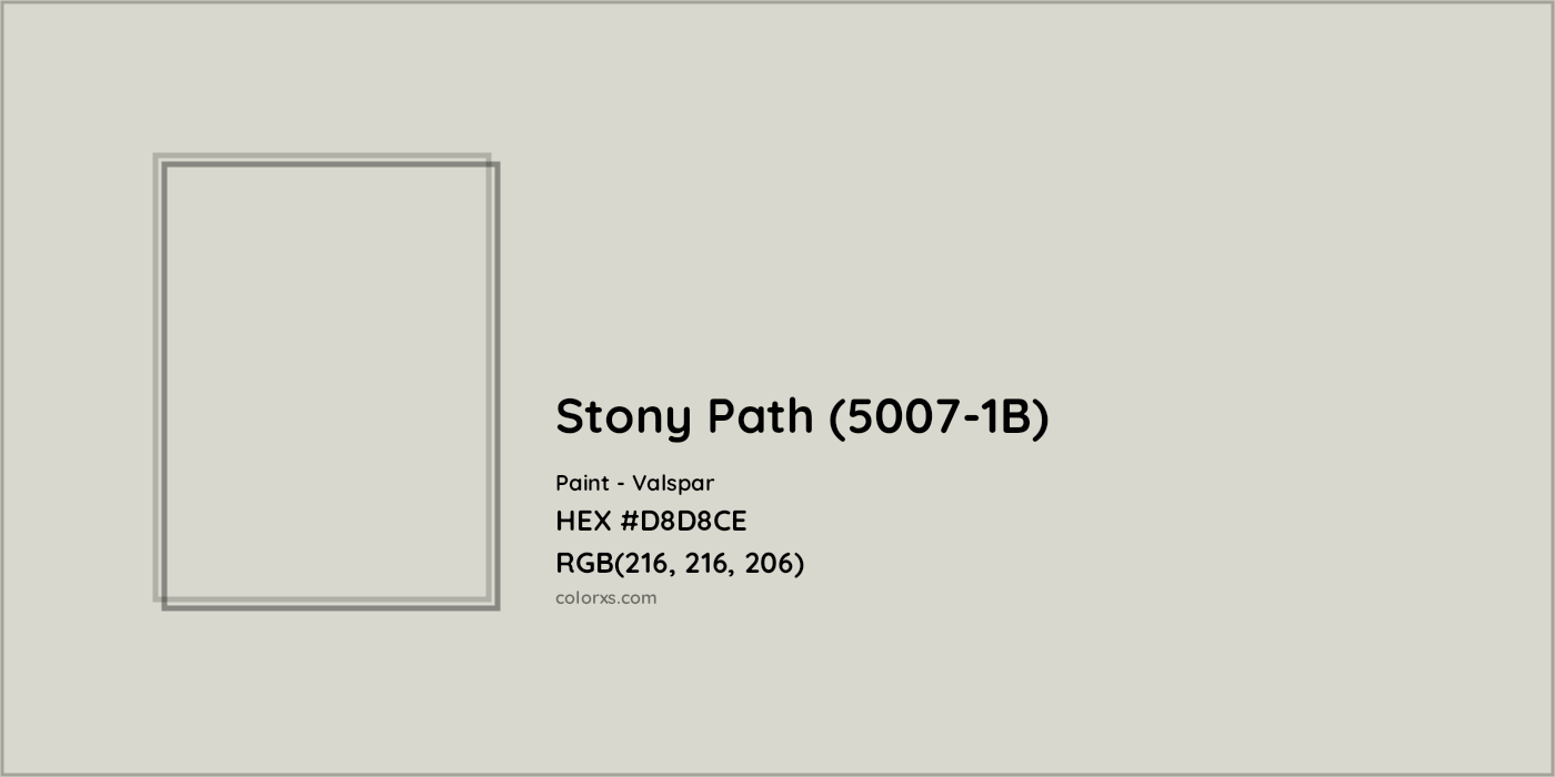 HEX #D8D8CE Stony Path (5007-1B) Paint Valspar - Color Code