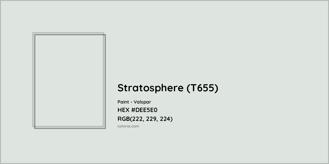 HEX #DEE5E0 Stratosphere (T655) Paint Valspar - Color Code