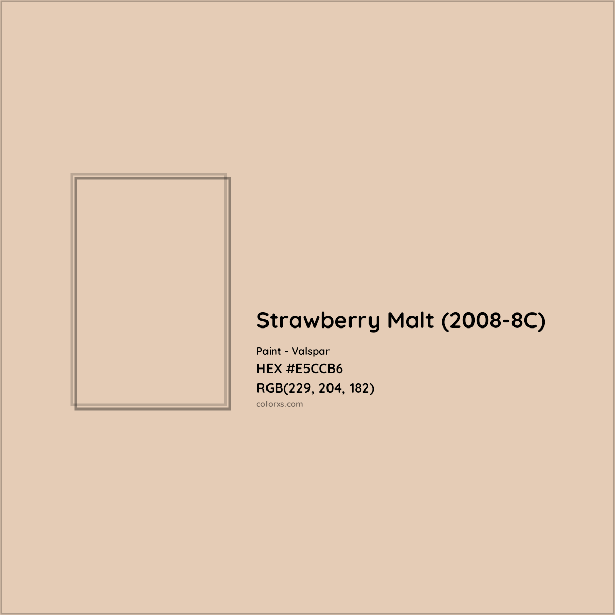 HEX #E5CCB6 Strawberry Malt (2008-8C) Paint Valspar - Color Code