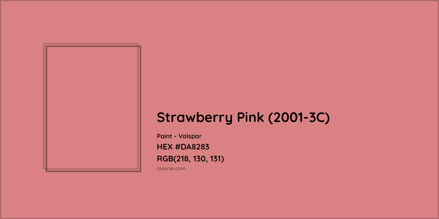 HEX #DA8283 Strawberry Pink (2001-3C) Paint Valspar - Color Code