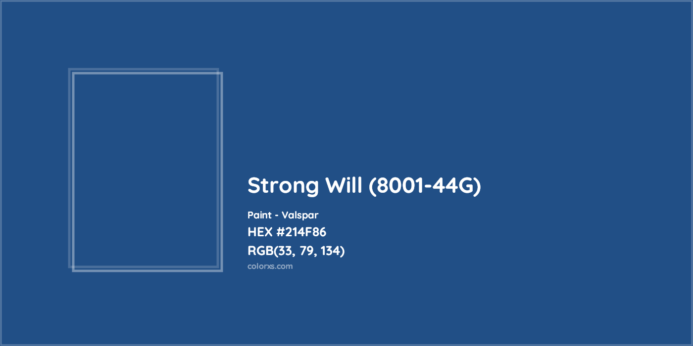 HEX #214F86 Strong Will (8001-44G) Paint Valspar - Color Code