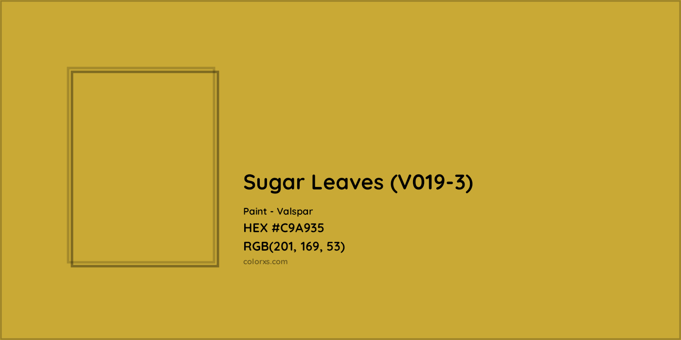 HEX #C9A935 Sugar Leaves (V019-3) Paint Valspar - Color Code