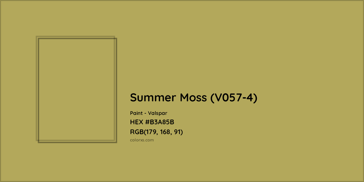 HEX #B3A85B Summer Moss (V057-4) Paint Valspar - Color Code