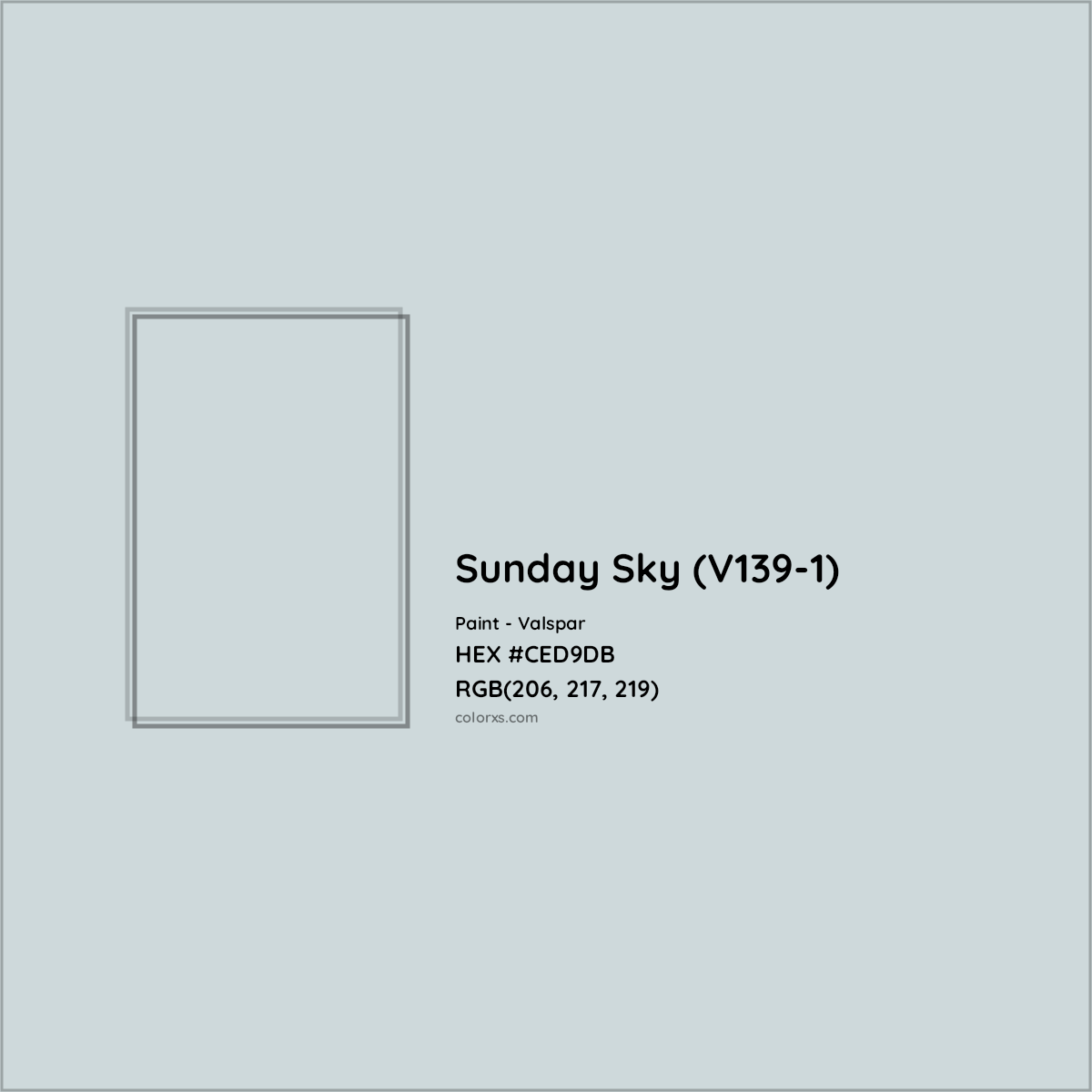 HEX #CED9DB Sunday Sky (V139-1) Paint Valspar - Color Code