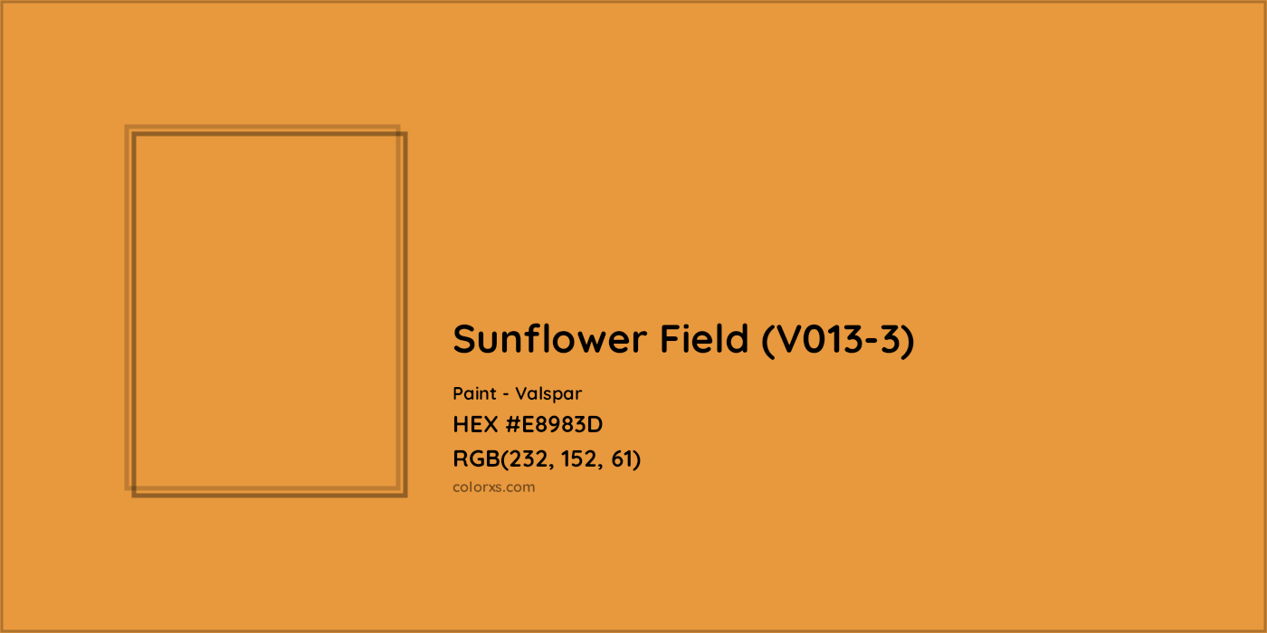 HEX #E8983D Sunflower Field (V013-3) Paint Valspar - Color Code