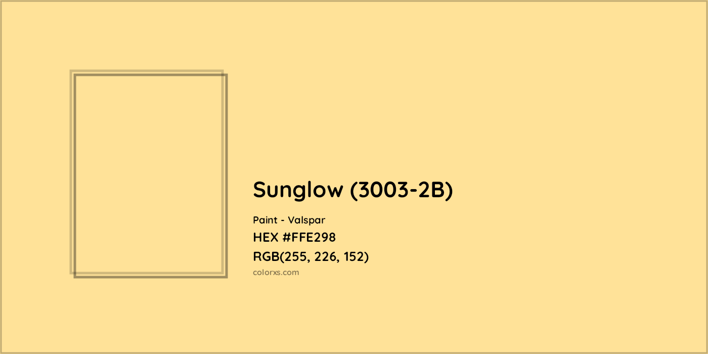 HEX #FFE298 Sunglow (3003-2B) Paint Valspar - Color Code