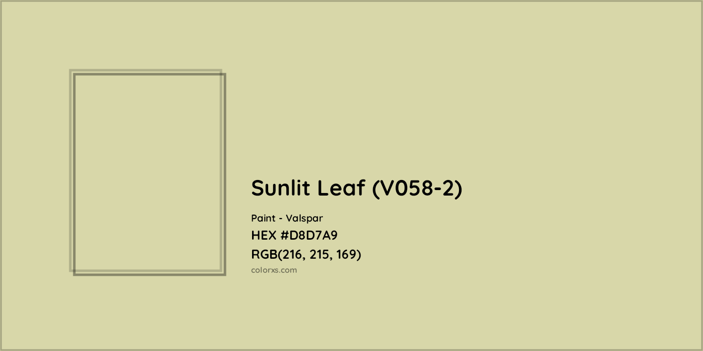 HEX #D8D7A9 Sunlit Leaf (V058-2) Paint Valspar - Color Code