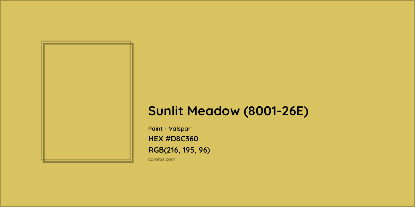HEX #D8C360 Sunlit Meadow (8001-26E) Paint Valspar - Color Code