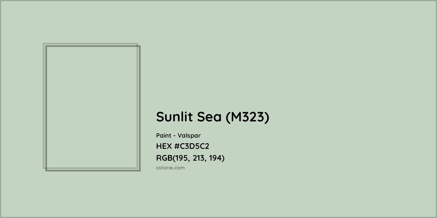 HEX #C3D5C2 Sunlit Sea (M323) Paint Valspar - Color Code