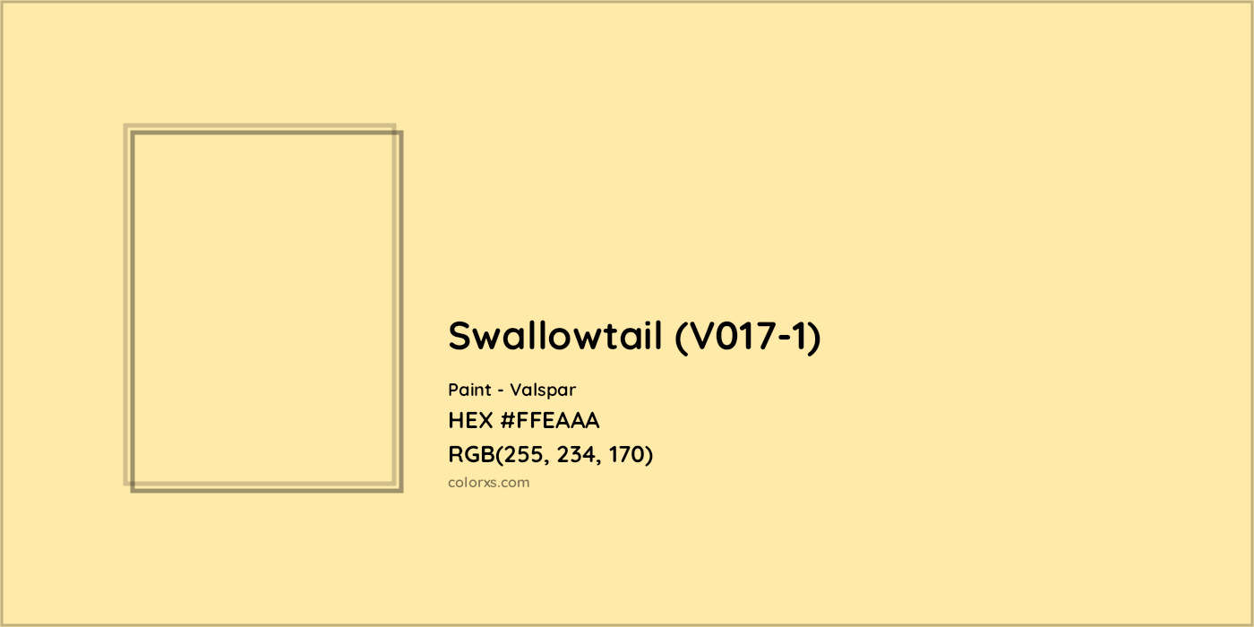 HEX #FFEAAA Swallowtail (V017-1) Paint Valspar - Color Code