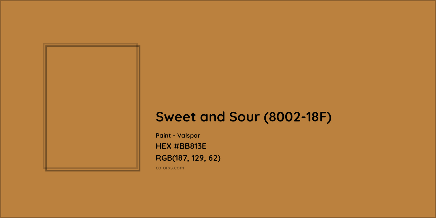 HEX #BB813E Sweet and Sour (8002-18F) Paint Valspar - Color Code