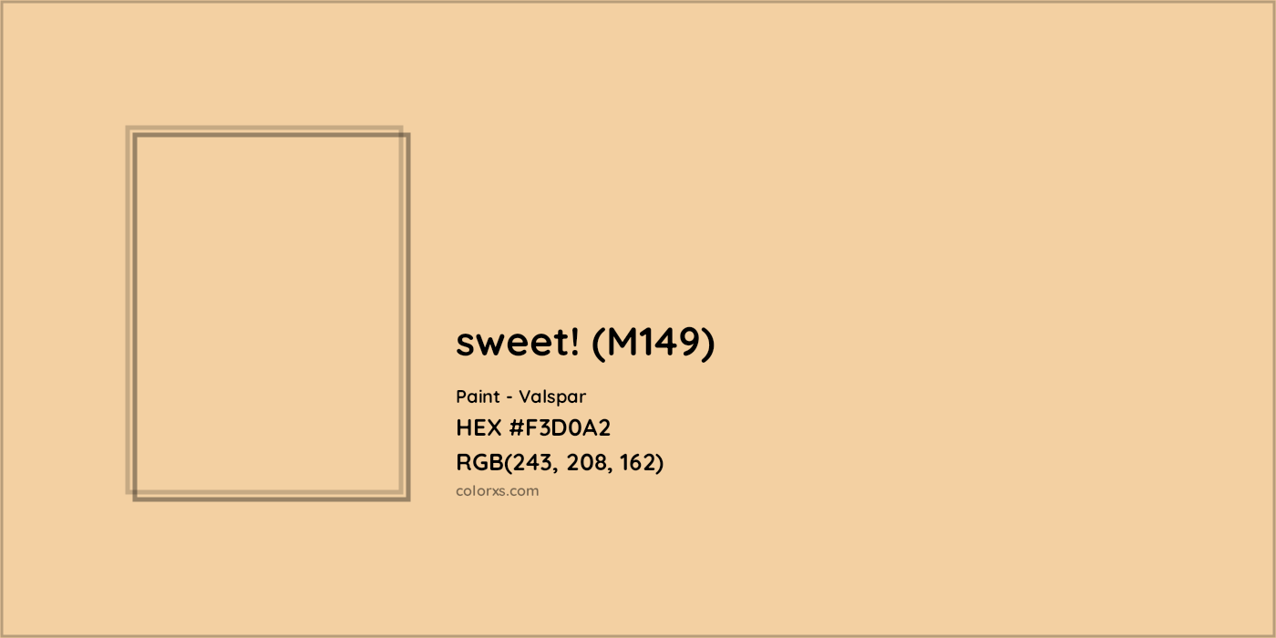 HEX #F3D0A2 sweet! (M149) Paint Valspar - Color Code