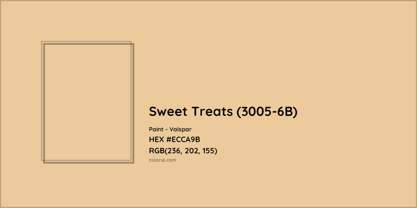 HEX #ECCA9B Sweet Treats (3005-6B) Paint Valspar - Color Code