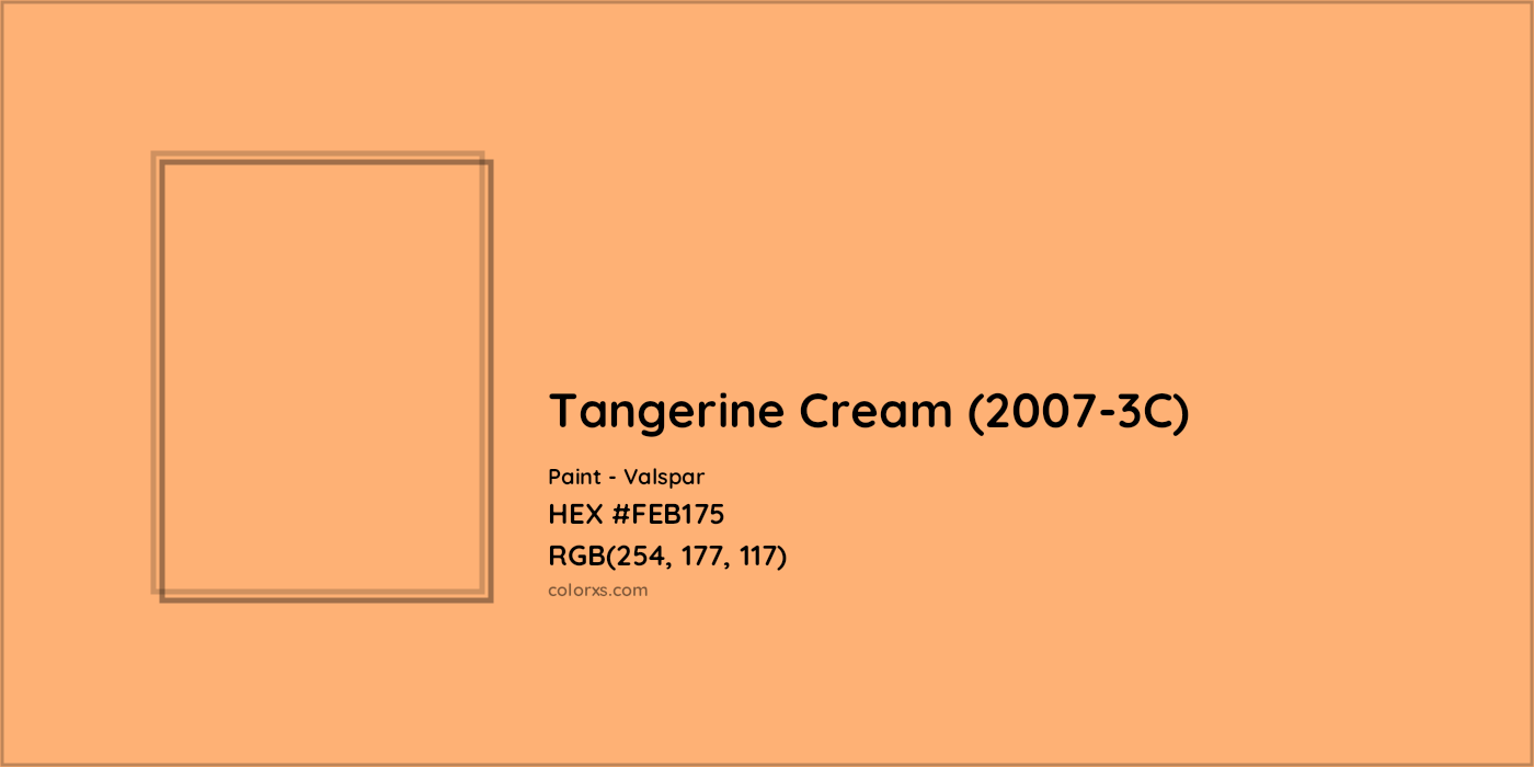 HEX #FEB175 Tangerine Cream (2007-3C) Paint Valspar - Color Code