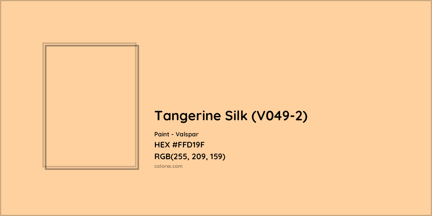 HEX #FFD19F Tangerine Silk (V049-2) Paint Valspar - Color Code