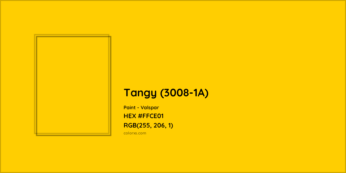 HEX #FFCE01 Tangy (3008-1A) Paint Valspar - Color Code