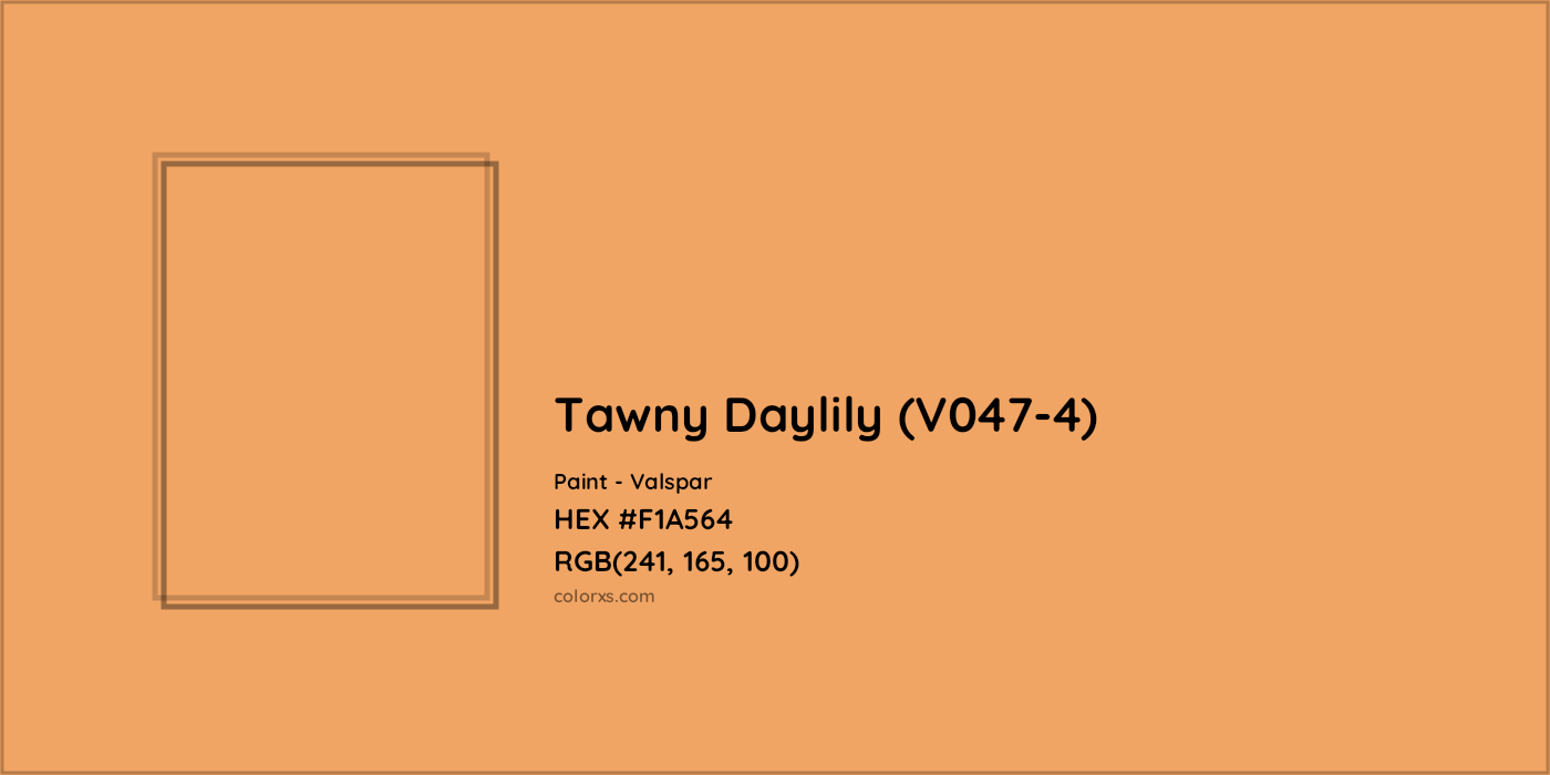 HEX #F1A564 Tawny Daylily (V047-4) Paint Valspar - Color Code