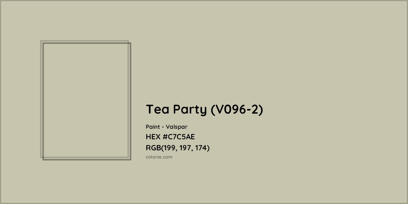 HEX #C7C5AE Tea Party (V096-2) Paint Valspar - Color Code