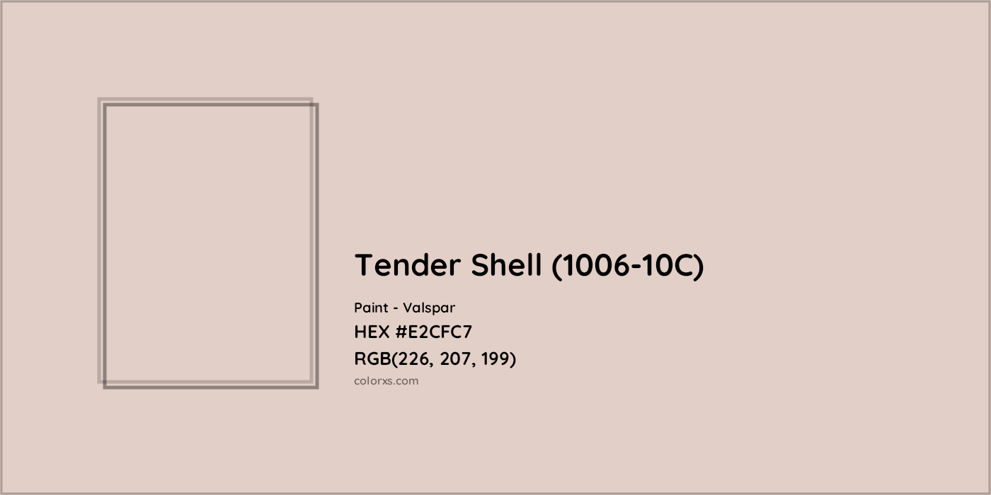 HEX #E2CFC7 Tender Shell (1006-10C) Paint Valspar - Color Code