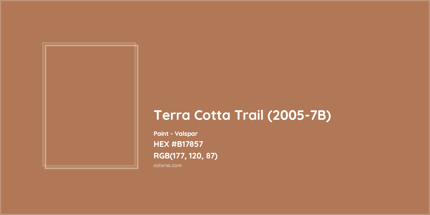 HEX #B17857 Terra Cotta Trail (2005-7B) Paint Valspar - Color Code