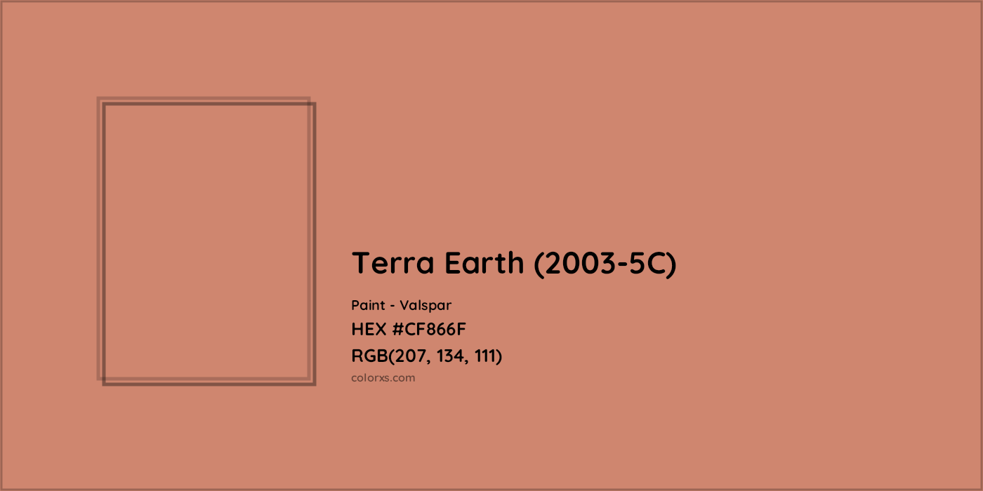 HEX #CF866F Terra Earth (2003-5C) Paint Valspar - Color Code