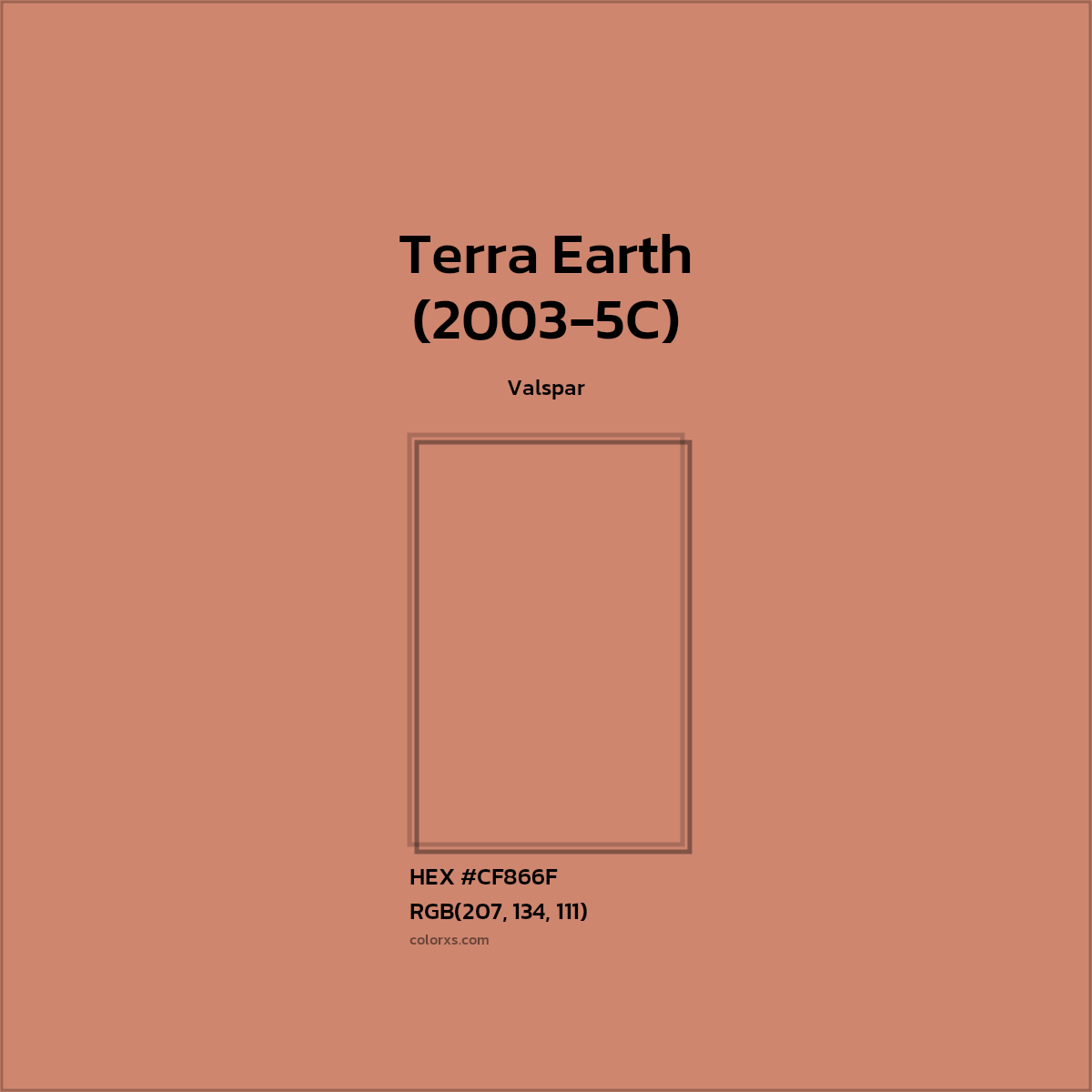HEX #CF866F Terra Earth (2003-5C) Paint Valspar - Color Code