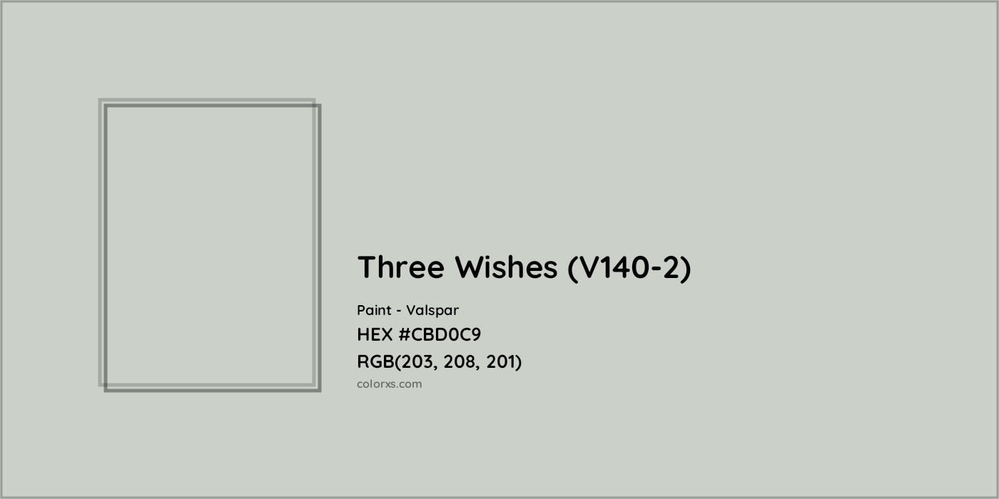 HEX #CBD0C9 Three Wishes (V140-2) Paint Valspar - Color Code