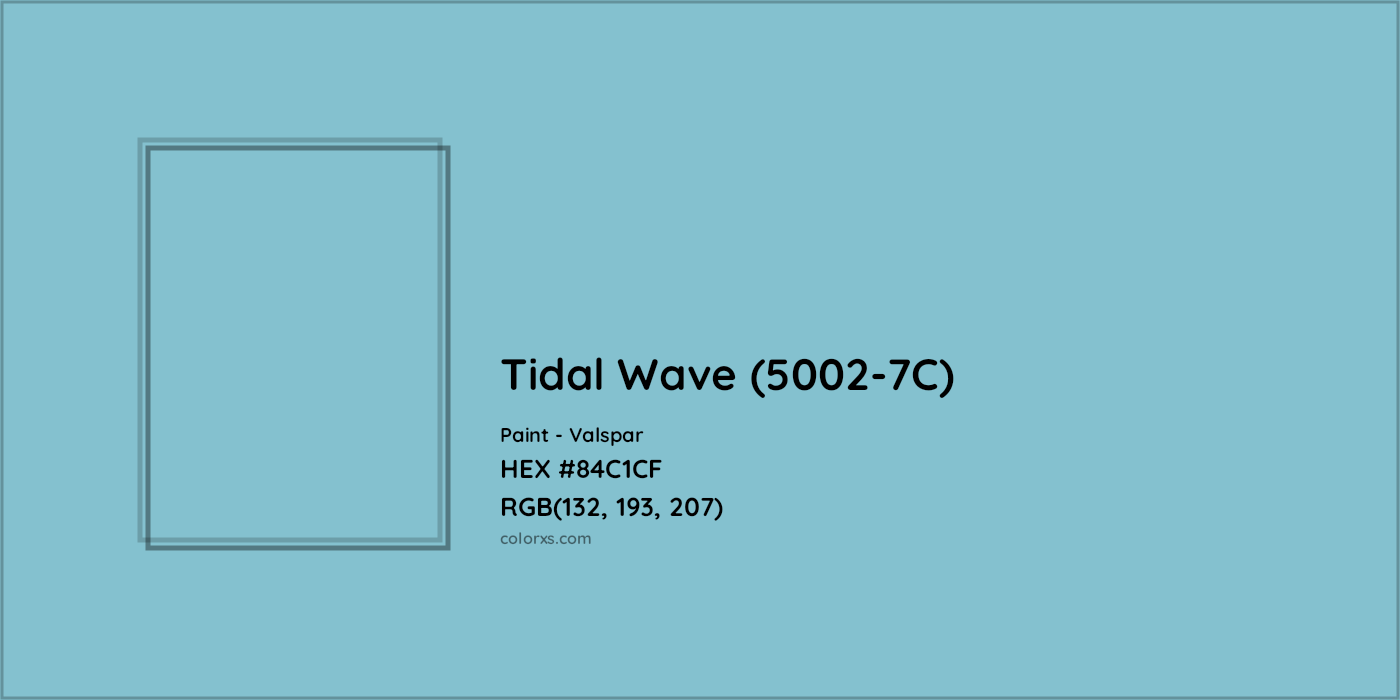 HEX #84C1CF Tidal Wave (5002-7C) Paint Valspar - Color Code