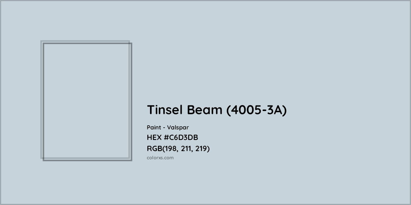 HEX #C6D3DB Tinsel Beam (4005-3A) Paint Valspar - Color Code