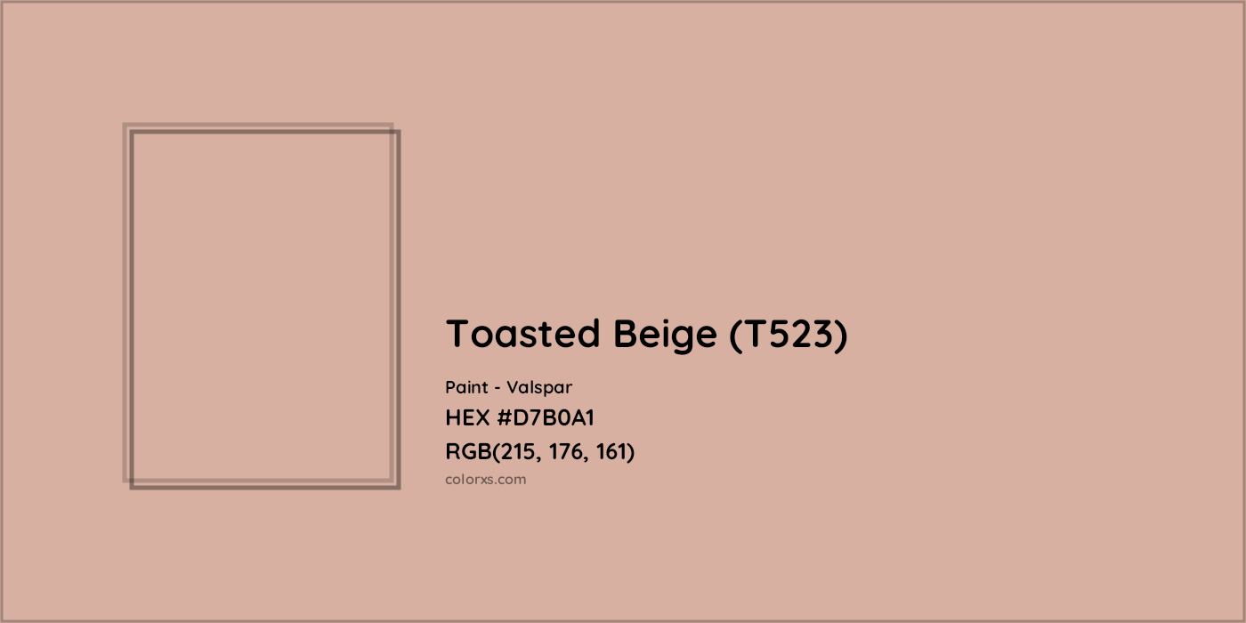 HEX #D7B0A1 Toasted Beige (T523) Paint Valspar - Color Code
