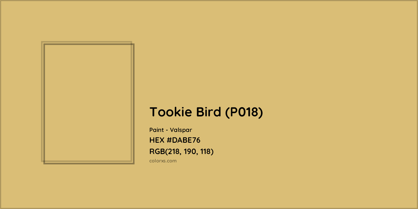 HEX #DABE76 Tookie Bird (P018) Paint Valspar - Color Code