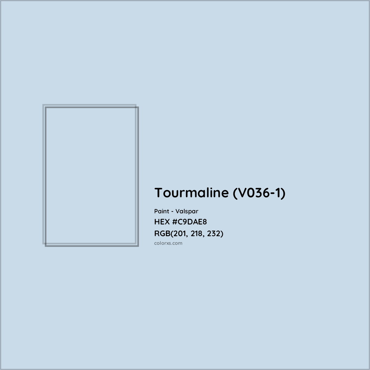 HEX #C9DAE8 Tourmaline (V036-1) Paint Valspar - Color Code