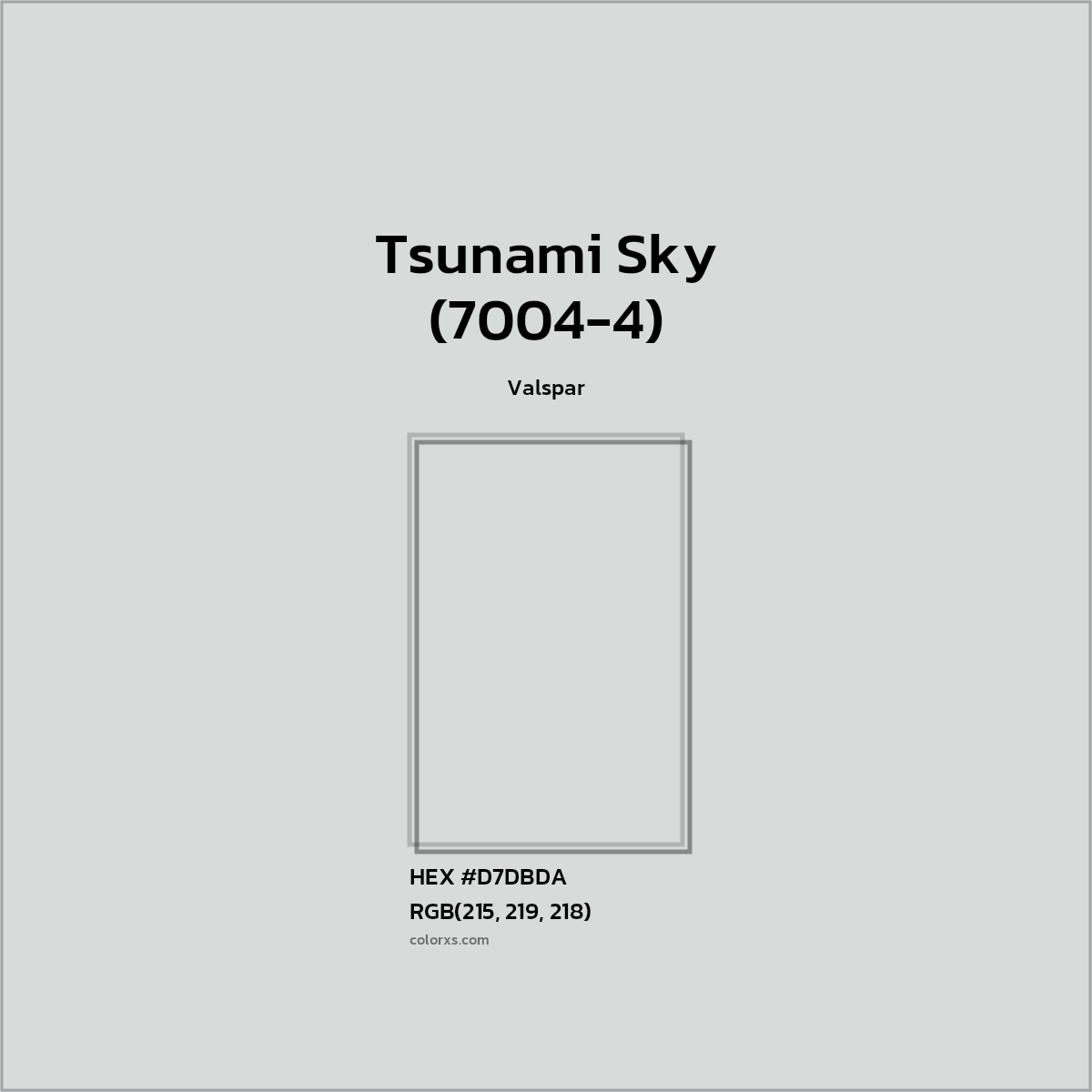 HEX #D7DBDA Tsunami Sky (7004-4) Paint Valspar - Color Code