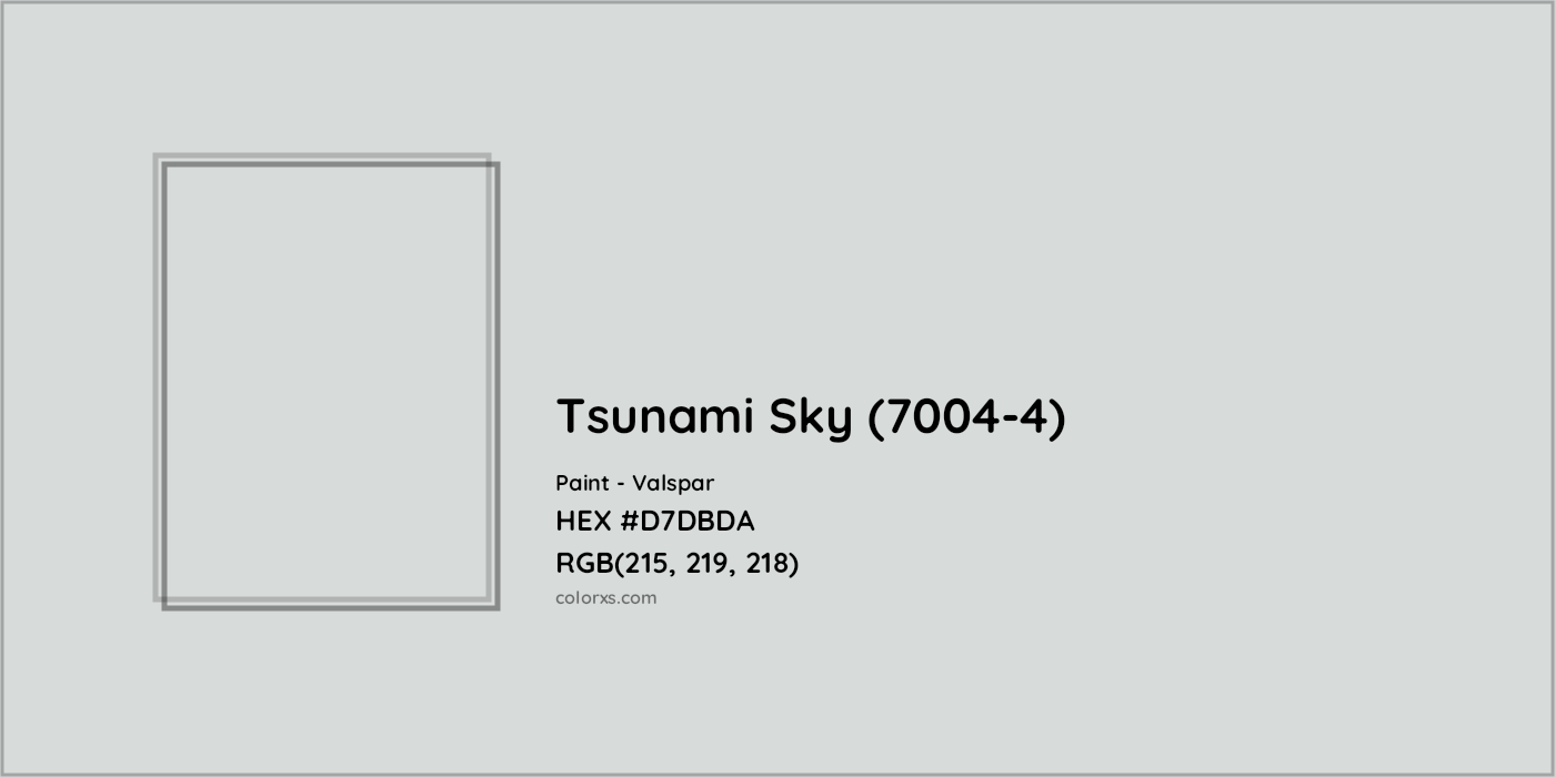 HEX #D7DBDA Tsunami Sky (7004-4) Paint Valspar - Color Code