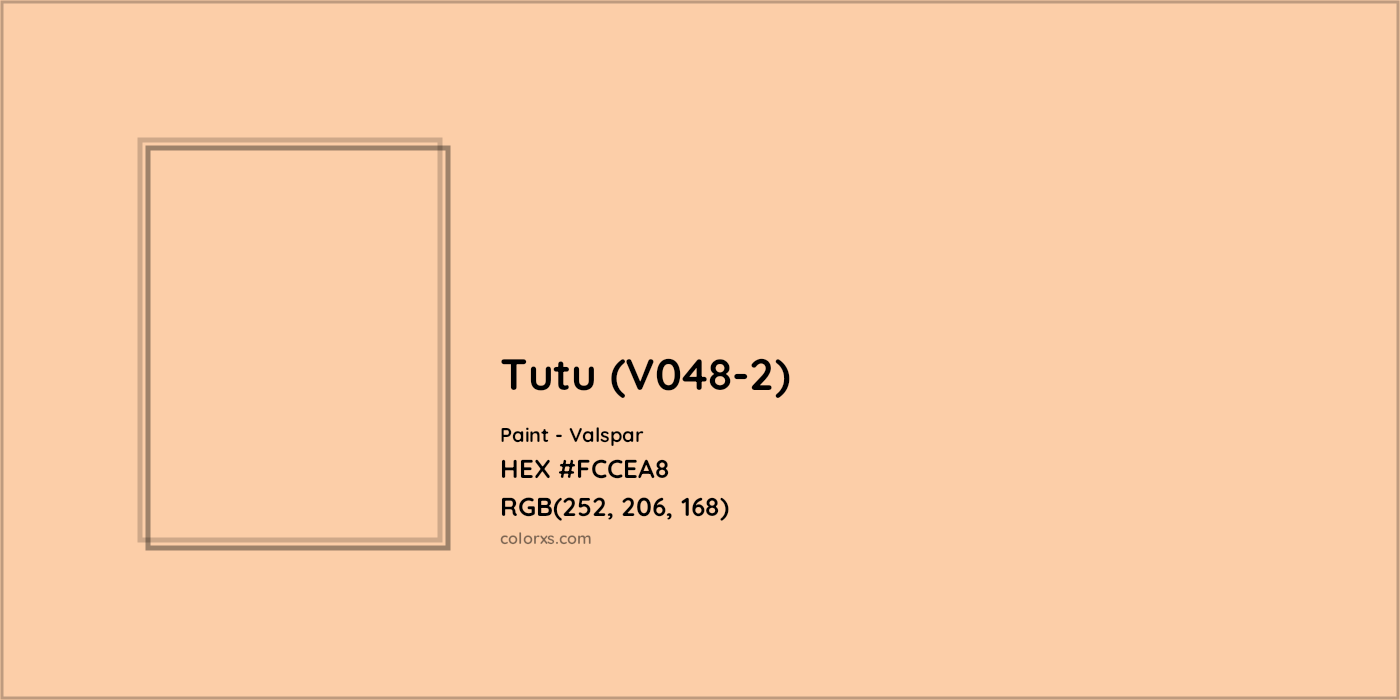 HEX #FCCEA8 Tutu (V048-2) Paint Valspar - Color Code