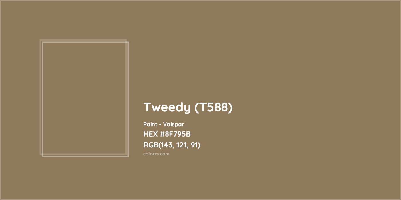 HEX #8F795B Tweedy (T588) Paint Valspar - Color Code