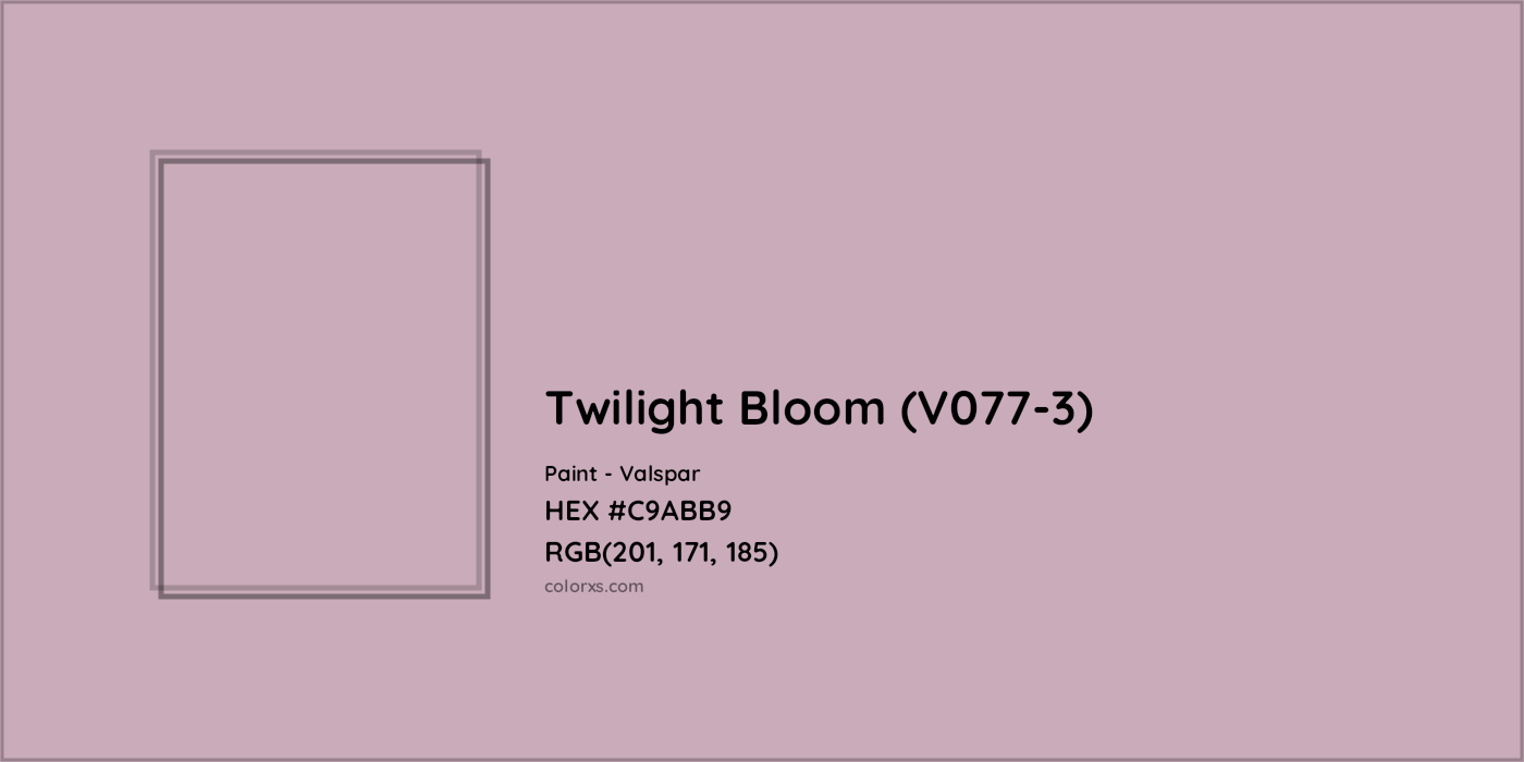 HEX #C9ABB9 Twilight Bloom (V077-3) Paint Valspar - Color Code