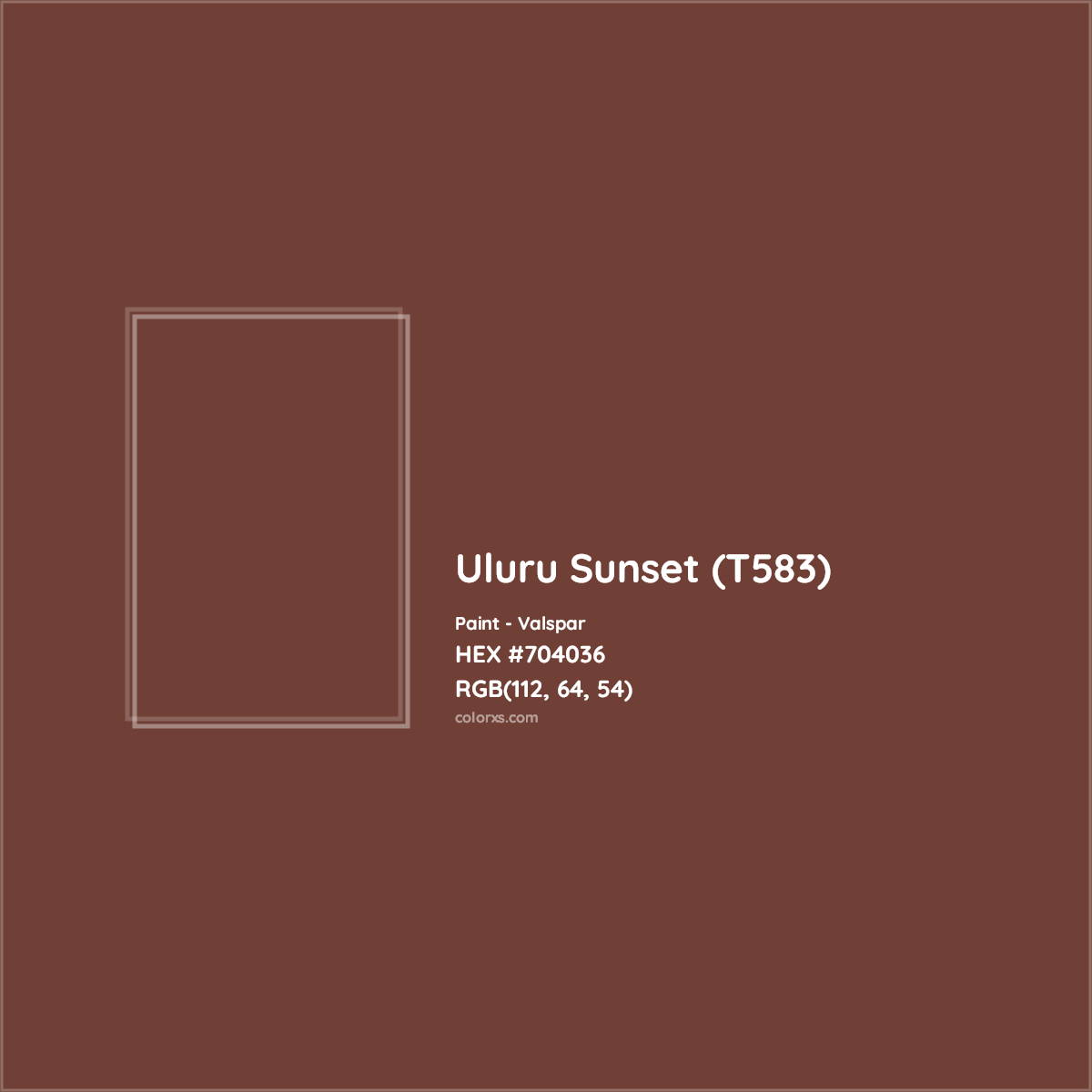 HEX #704036 Uluru Sunset (T583) Paint Valspar - Color Code