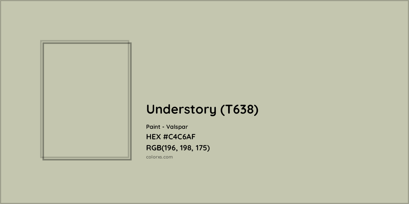 HEX #C4C6AF Understory (T638) Paint Valspar - Color Code