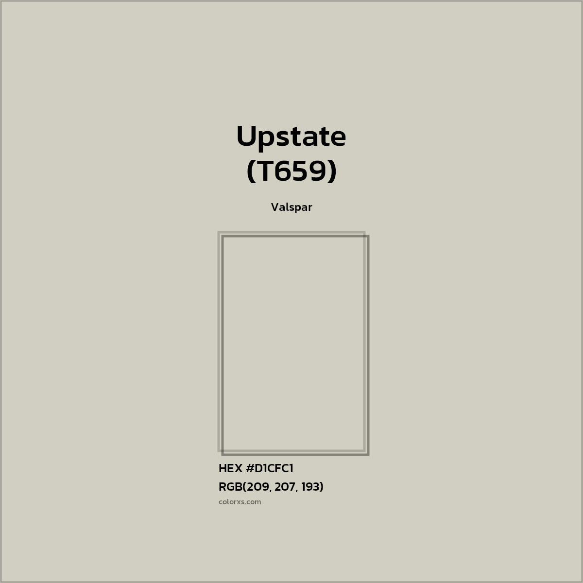 HEX #D1CFC1 Upstate (T659) Paint Valspar - Color Code