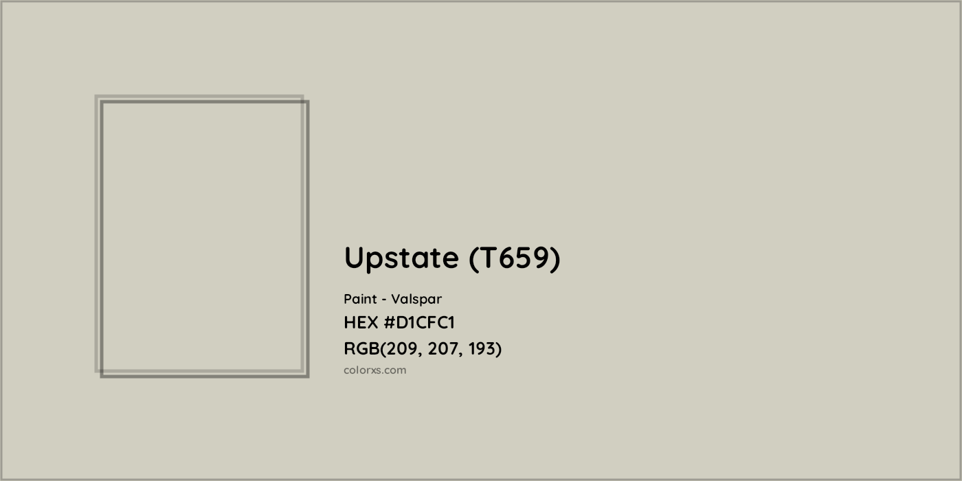 HEX #D1CFC1 Upstate (T659) Paint Valspar - Color Code