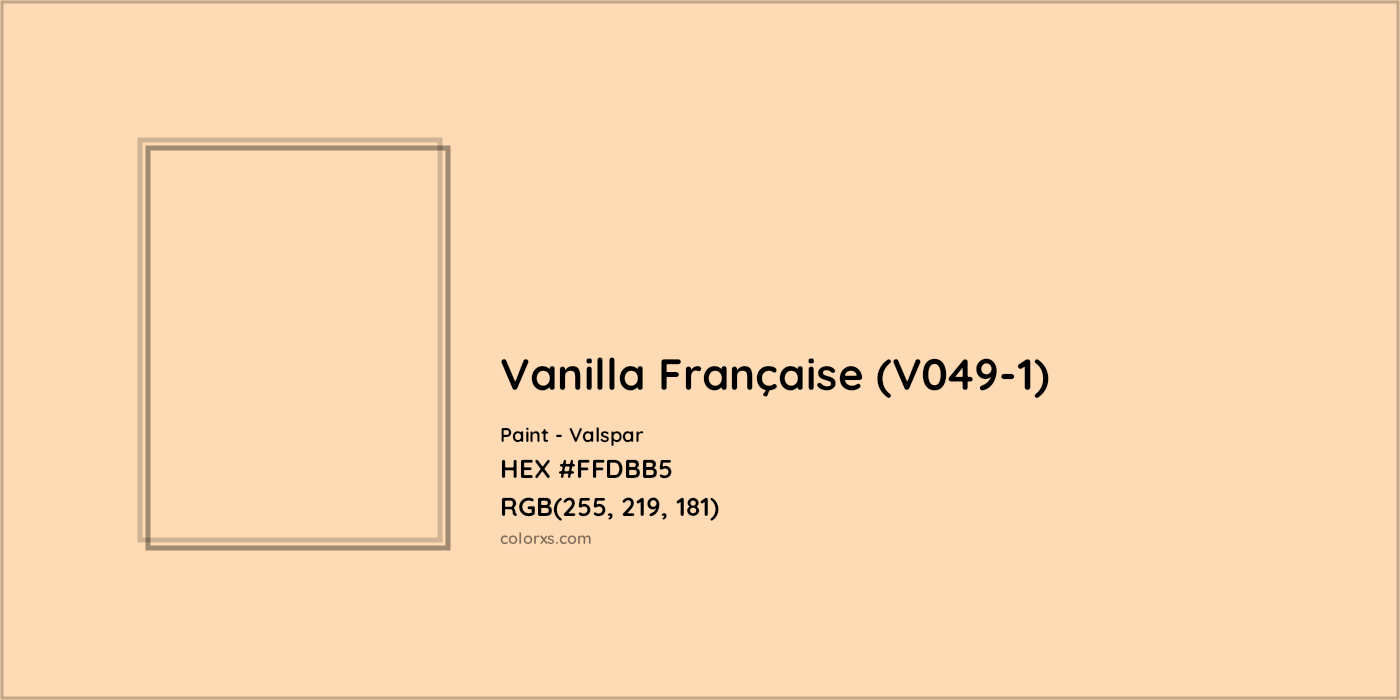 HEX #FFDBB5 Vanilla Française (V049-1) Paint Valspar - Color Code