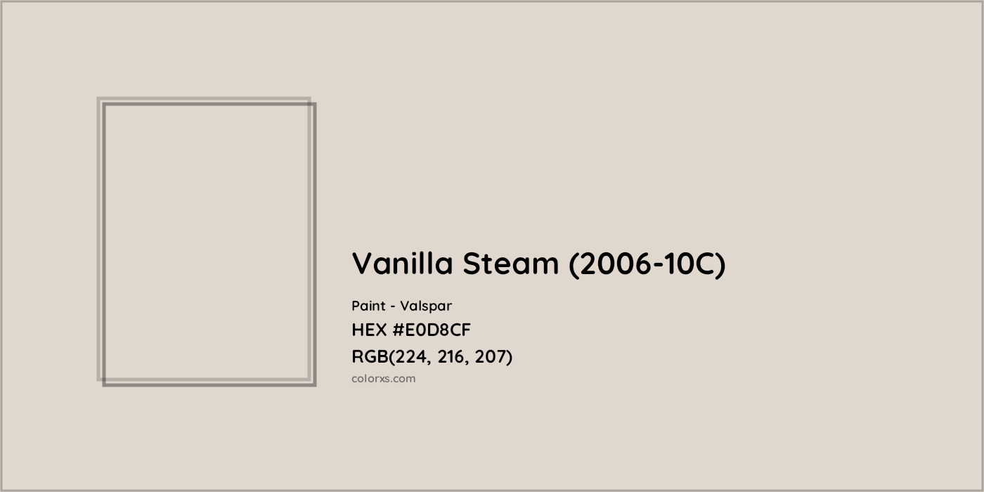 HEX #E0D8CF Vanilla Steam (2006-10C) Paint Valspar - Color Code